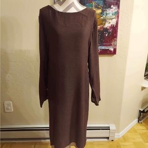 NWT Anself Brown and Beige Tunic Dress